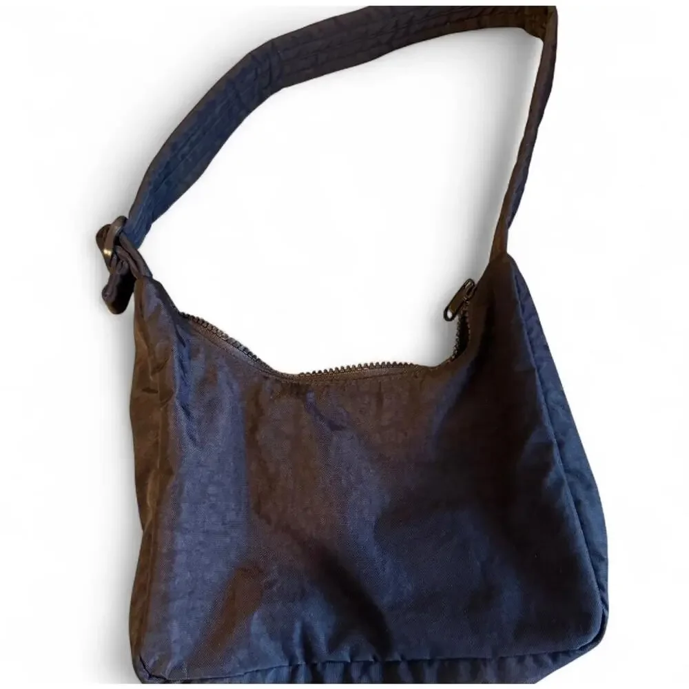 Baggu Mini Nylon Hobo Shoulder Bag Black Minimalist Utility Boho Preppy